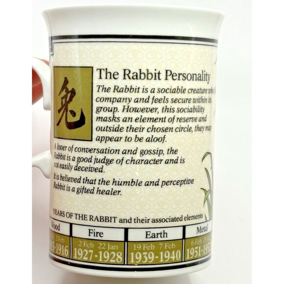 Vintage Dunoon Year of the Rabbit Mug Coffee Cup Used - Picture 5 of 12